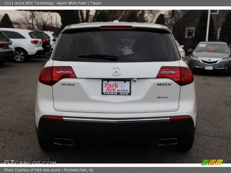 Aspen White Pearl / Taupe 2011 Acura MDX Technology