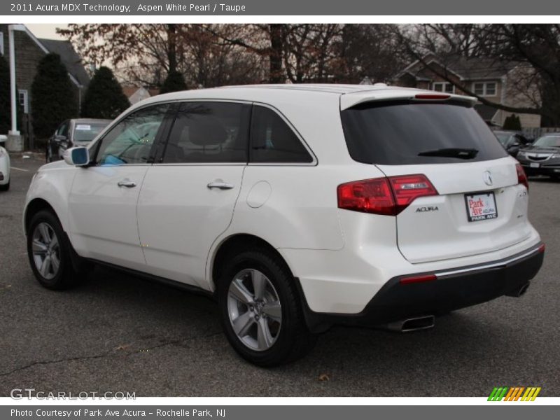 Aspen White Pearl / Taupe 2011 Acura MDX Technology