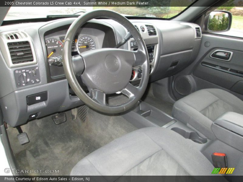 Summit White / Medium Dark Pewter 2005 Chevrolet Colorado LS Crew Cab 4x4