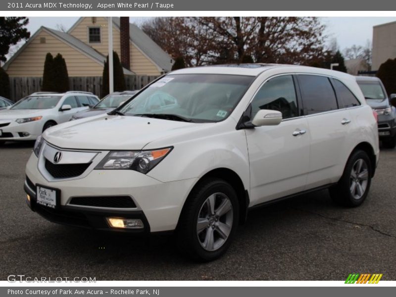 Aspen White Pearl / Taupe 2011 Acura MDX Technology