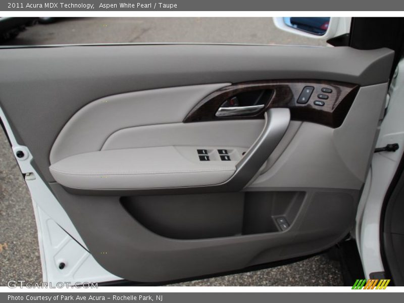 Aspen White Pearl / Taupe 2011 Acura MDX Technology