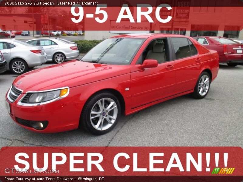 Laser Red / Parchment 2008 Saab 9-5 2.3T Sedan