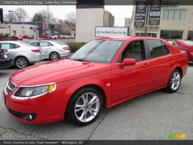 Laser Red / Parchment 2008 Saab 9-5 2.3T Sedan