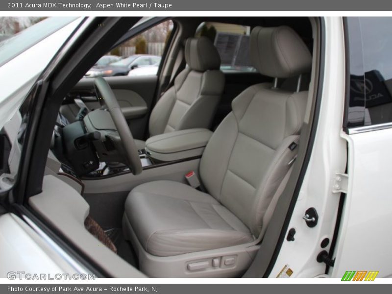 Aspen White Pearl / Taupe 2011 Acura MDX Technology