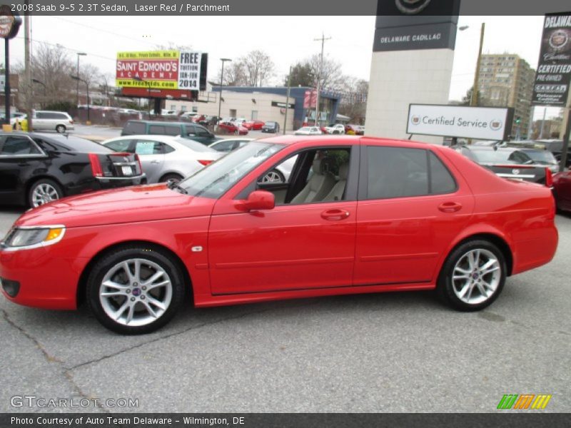 Laser Red / Parchment 2008 Saab 9-5 2.3T Sedan