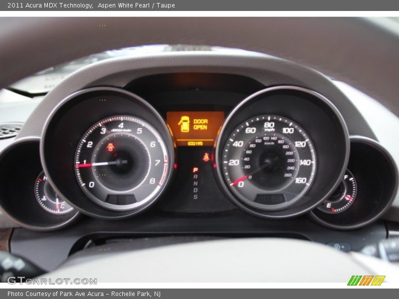 Aspen White Pearl / Taupe 2011 Acura MDX Technology