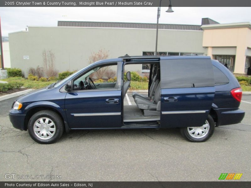 Midnight Blue Pearl / Medium Slate Gray 2005 Chrysler Town & Country Touring