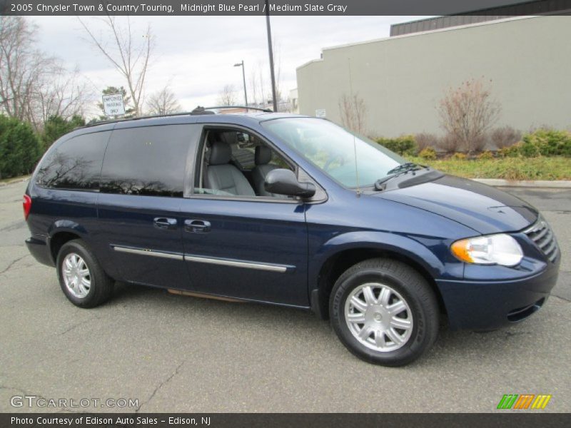 Midnight Blue Pearl / Medium Slate Gray 2005 Chrysler Town & Country Touring