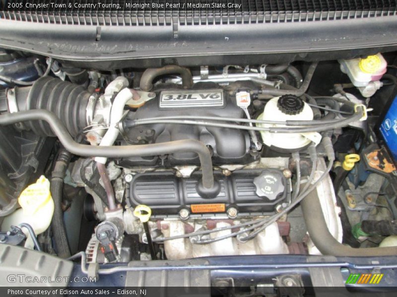 Midnight Blue Pearl / Medium Slate Gray 2005 Chrysler Town & Country Touring