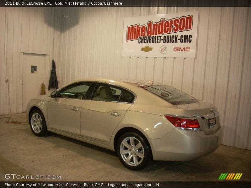 Gold Mist Metallic / Cocoa/Cashmere 2011 Buick LaCrosse CXL