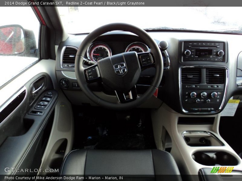 Redline 2-Coat Pearl / Black/Light Graystone 2014 Dodge Grand Caravan SXT