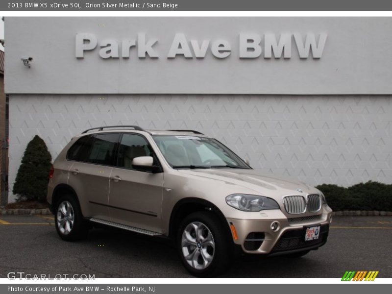 Orion Silver Metallic / Sand Beige 2013 BMW X5 xDrive 50i