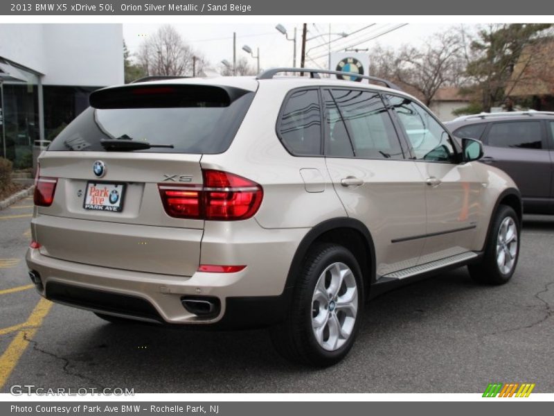Orion Silver Metallic / Sand Beige 2013 BMW X5 xDrive 50i