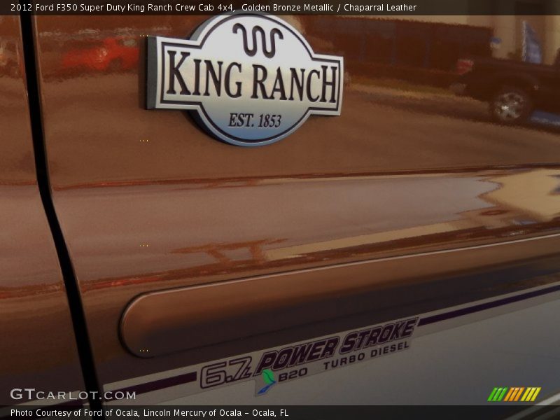 Golden Bronze Metallic / Chaparral Leather 2012 Ford F350 Super Duty King Ranch Crew Cab 4x4