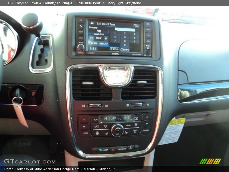 True Blue Pearl / Black/Light Graystone 2014 Chrysler Town & Country Touring-L