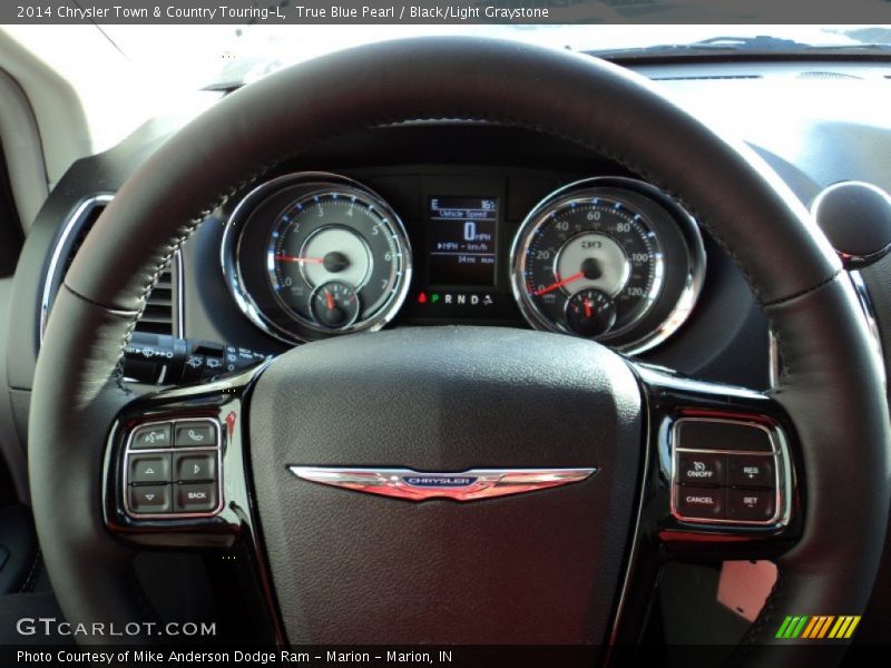 True Blue Pearl / Black/Light Graystone 2014 Chrysler Town & Country Touring-L