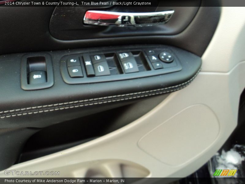 True Blue Pearl / Black/Light Graystone 2014 Chrysler Town & Country Touring-L