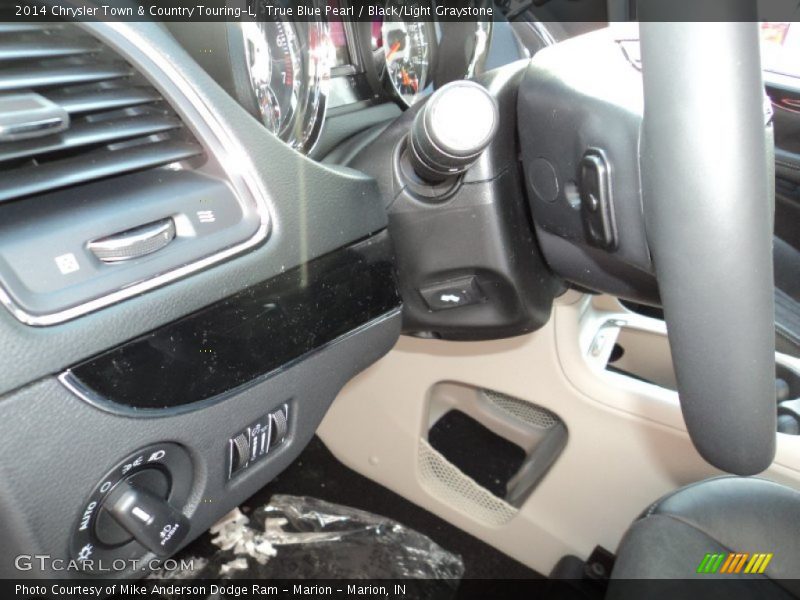 True Blue Pearl / Black/Light Graystone 2014 Chrysler Town & Country Touring-L