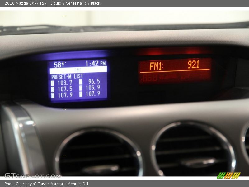 Liquid Silver Metallic / Black 2010 Mazda CX-7 i SV