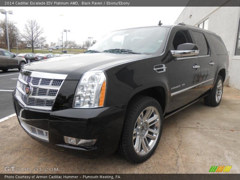 Black Raven / Ebony/Ebony 2014 Cadillac Escalade ESV Platinum AWD