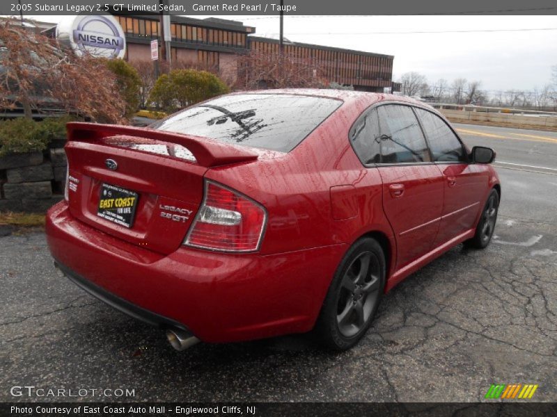 Garnet Red Pearl / Taupe 2005 Subaru Legacy 2.5 GT Limited Sedan