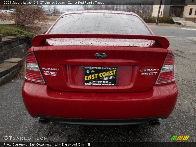 Garnet Red Pearl / Taupe 2005 Subaru Legacy 2.5 GT Limited Sedan