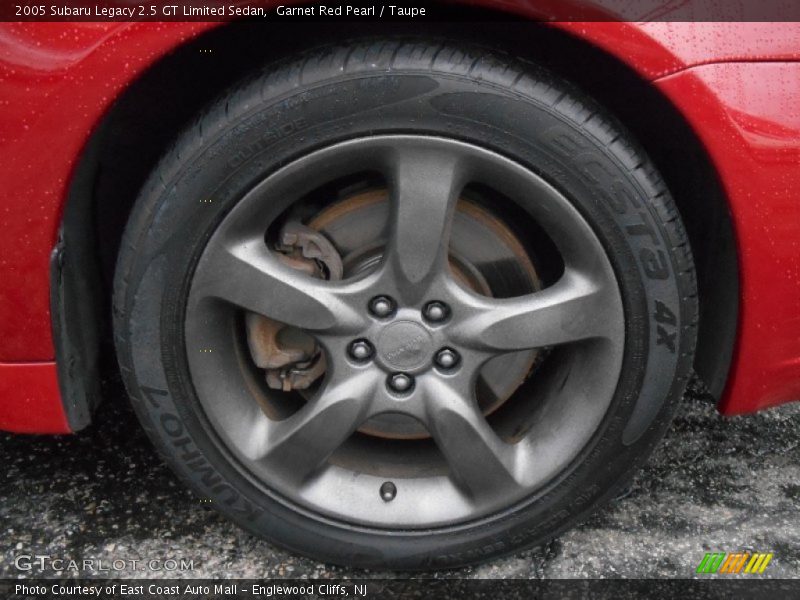 Garnet Red Pearl / Taupe 2005 Subaru Legacy 2.5 GT Limited Sedan