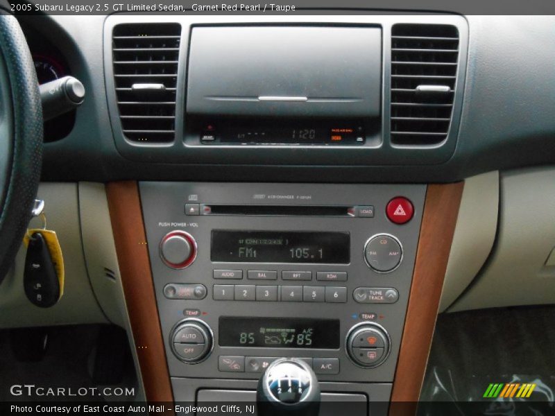 Garnet Red Pearl / Taupe 2005 Subaru Legacy 2.5 GT Limited Sedan