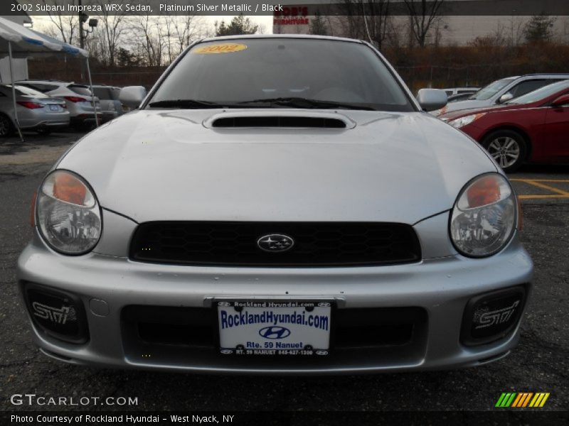 Platinum Silver Metallic / Black 2002 Subaru Impreza WRX Sedan