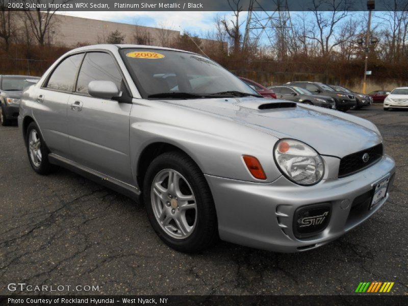 Platinum Silver Metallic / Black 2002 Subaru Impreza WRX Sedan