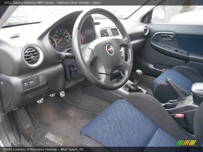 Platinum Silver Metallic / Black 2002 Subaru Impreza WRX Sedan