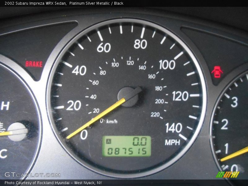 Platinum Silver Metallic / Black 2002 Subaru Impreza WRX Sedan