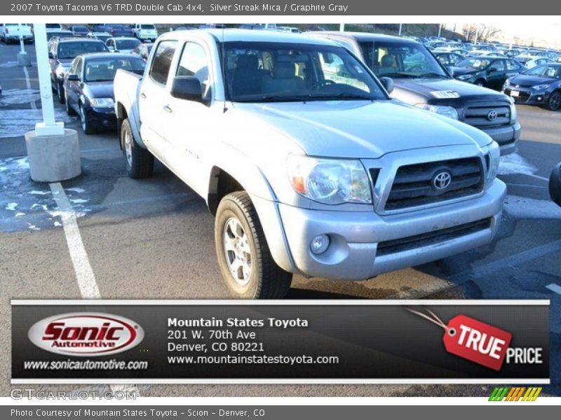 Silver Streak Mica / Graphite Gray 2007 Toyota Tacoma V6 TRD Double Cab 4x4