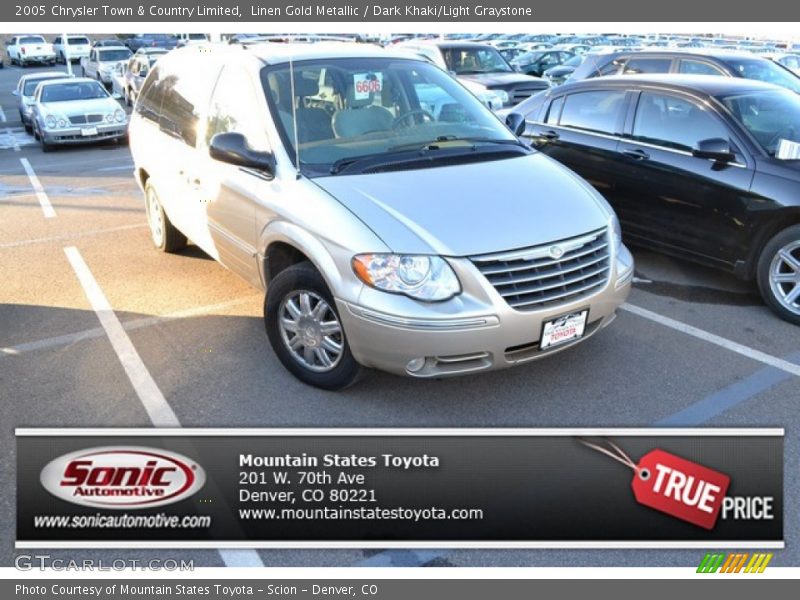 Linen Gold Metallic / Dark Khaki/Light Graystone 2005 Chrysler Town & Country Limited