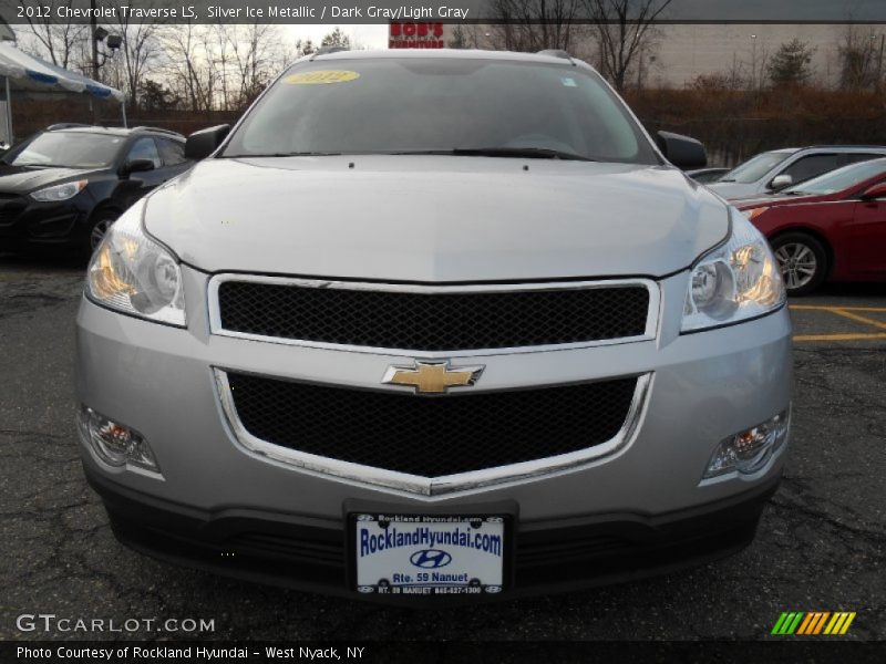 Silver Ice Metallic / Dark Gray/Light Gray 2012 Chevrolet Traverse LS