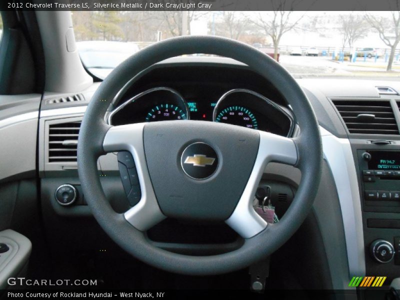 Silver Ice Metallic / Dark Gray/Light Gray 2012 Chevrolet Traverse LS