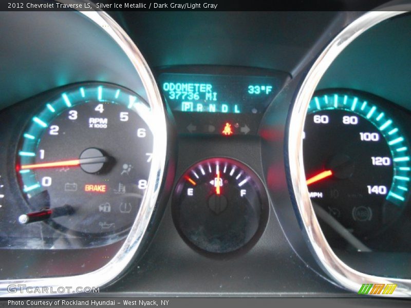 Silver Ice Metallic / Dark Gray/Light Gray 2012 Chevrolet Traverse LS