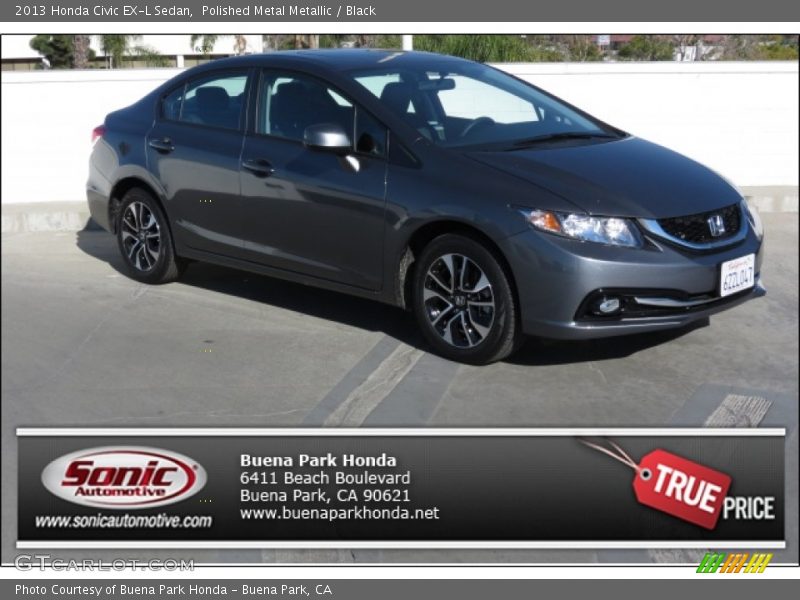 Polished Metal Metallic / Black 2013 Honda Civic EX-L Sedan