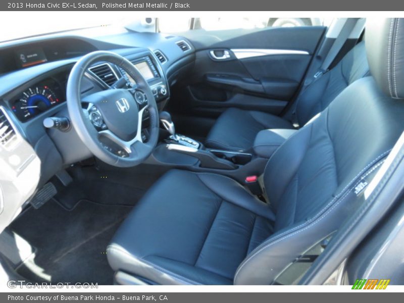 Polished Metal Metallic / Black 2013 Honda Civic EX-L Sedan