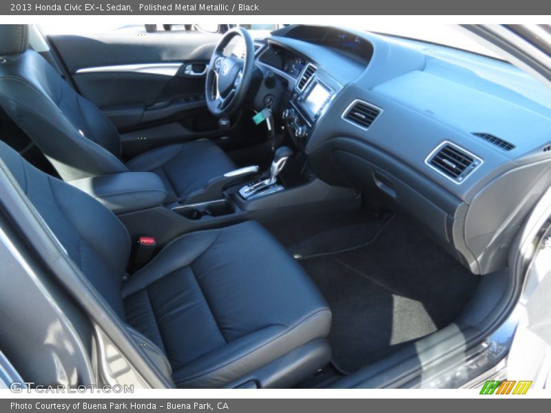 Polished Metal Metallic / Black 2013 Honda Civic EX-L Sedan