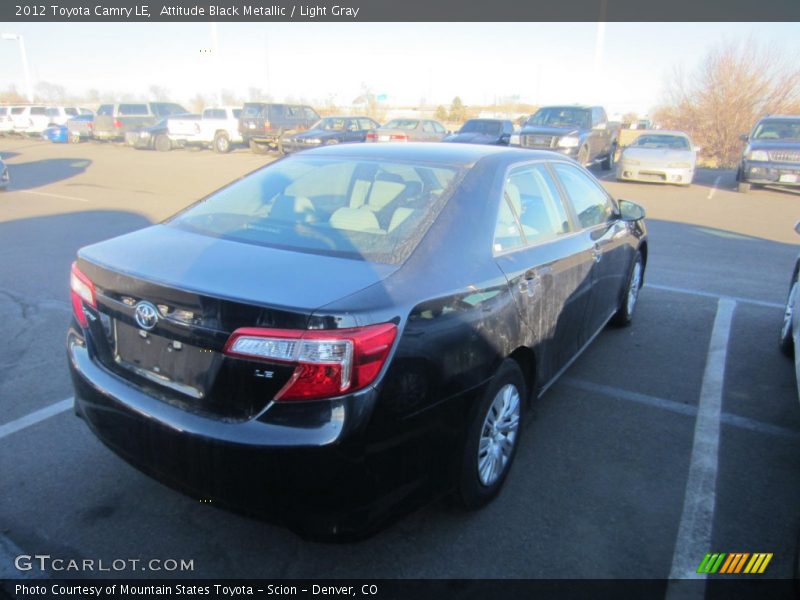 Attitude Black Metallic / Light Gray 2012 Toyota Camry LE