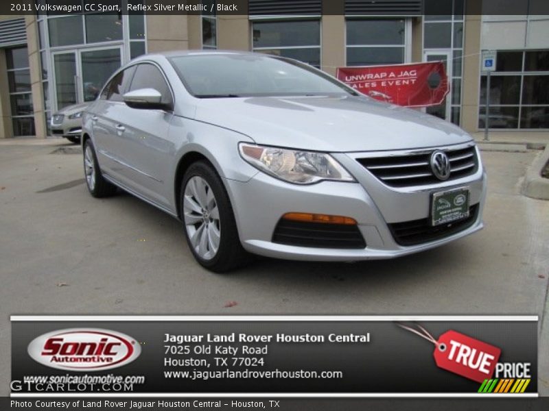 Reflex Silver Metallic / Black 2011 Volkswagen CC Sport