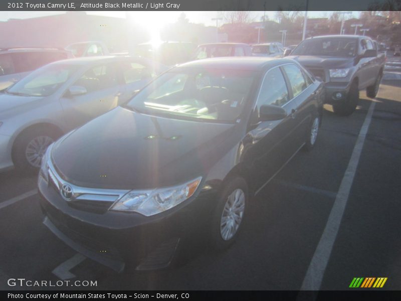 Attitude Black Metallic / Light Gray 2012 Toyota Camry LE