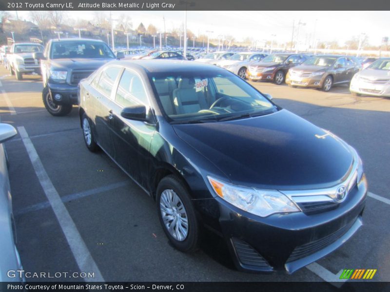 Attitude Black Metallic / Light Gray 2012 Toyota Camry LE
