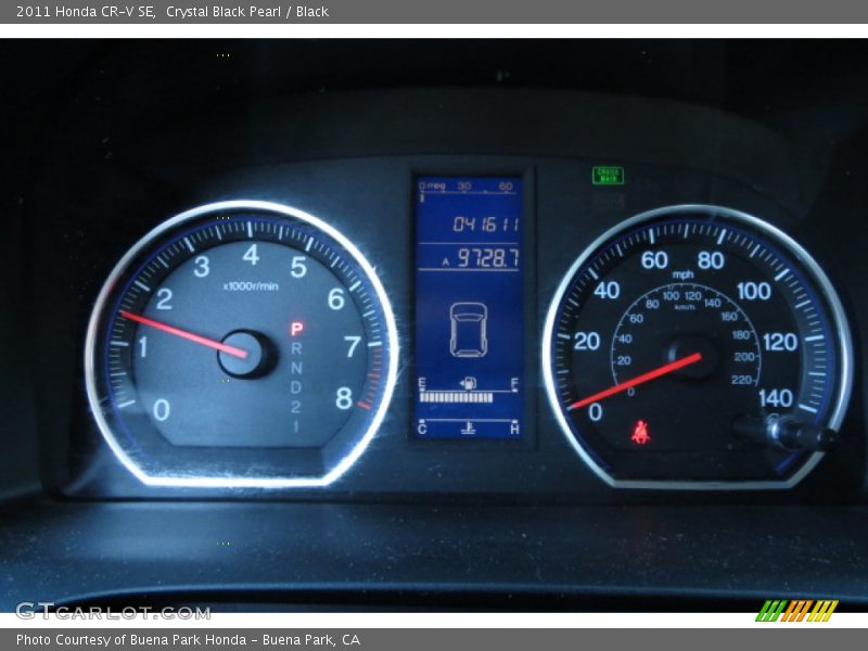 Crystal Black Pearl / Black 2011 Honda CR-V SE