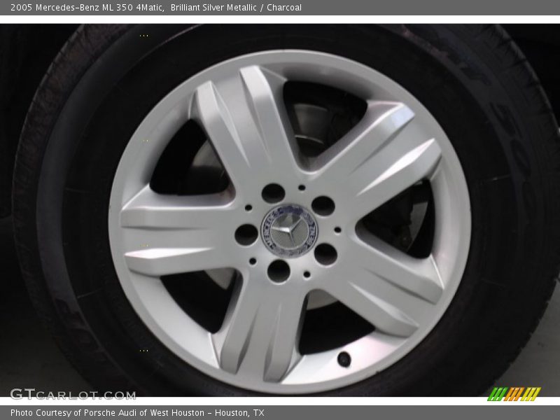 Brilliant Silver Metallic / Charcoal 2005 Mercedes-Benz ML 350 4Matic