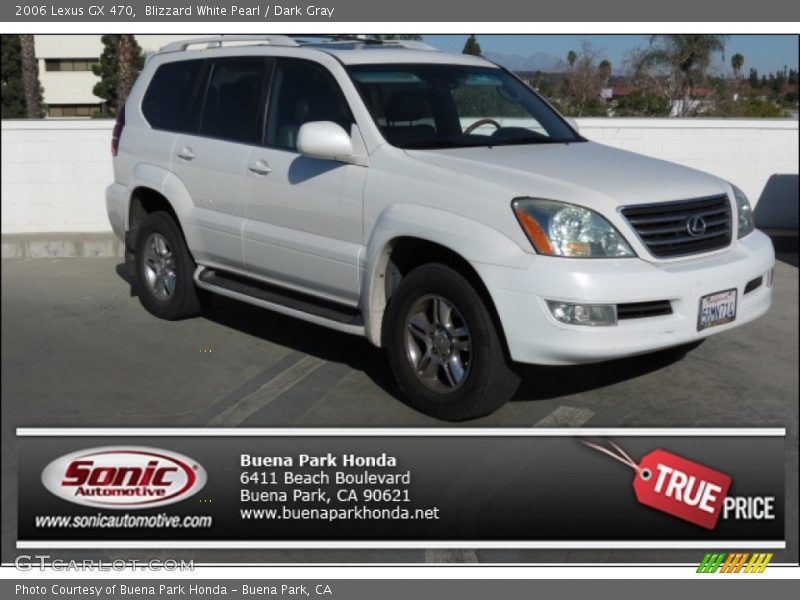 Blizzard White Pearl / Dark Gray 2006 Lexus GX 470
