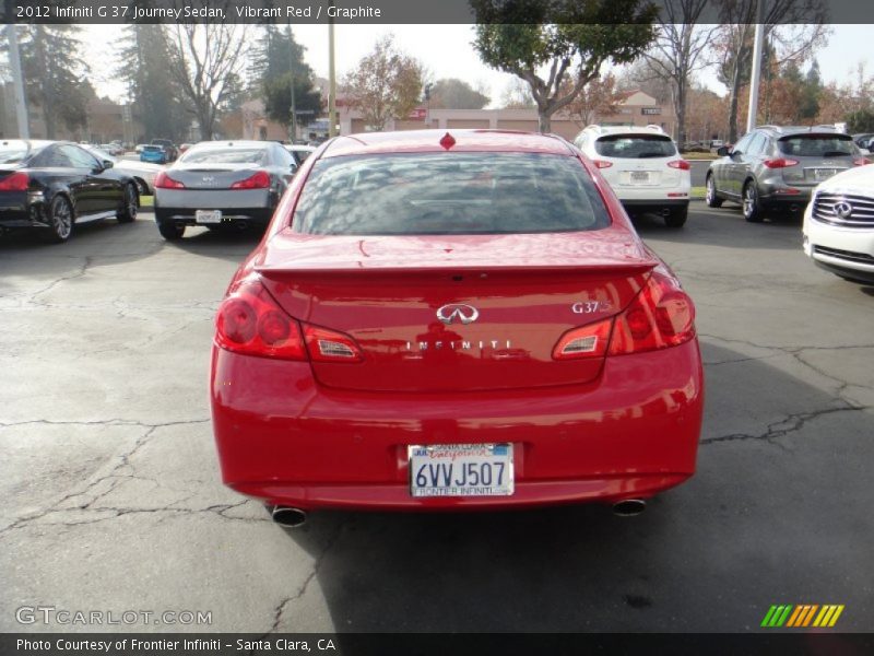 Vibrant Red / Graphite 2012 Infiniti G 37 Journey Sedan