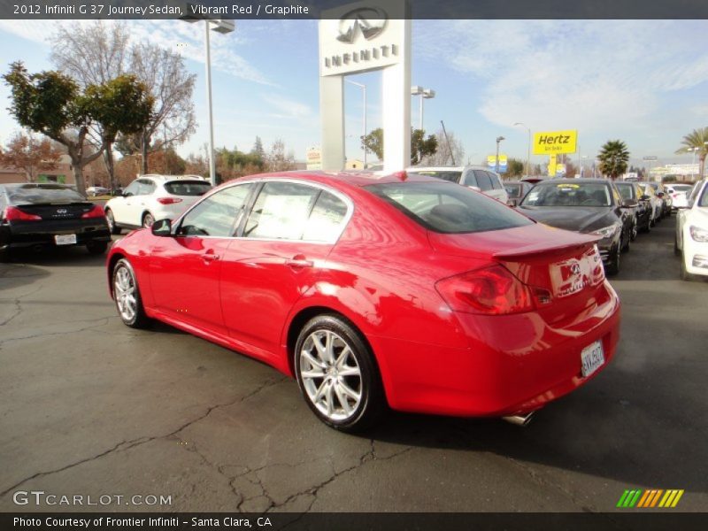 Vibrant Red / Graphite 2012 Infiniti G 37 Journey Sedan