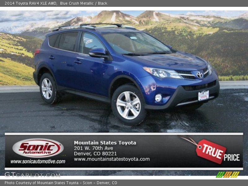 Blue Crush Metallic / Black 2014 Toyota RAV4 XLE AWD
